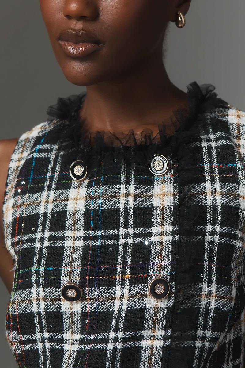 Walter Baker Sleeveless Plaid Mini Dress