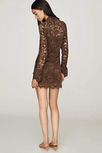 Walter Baker Keyhole Lace Mini Dress