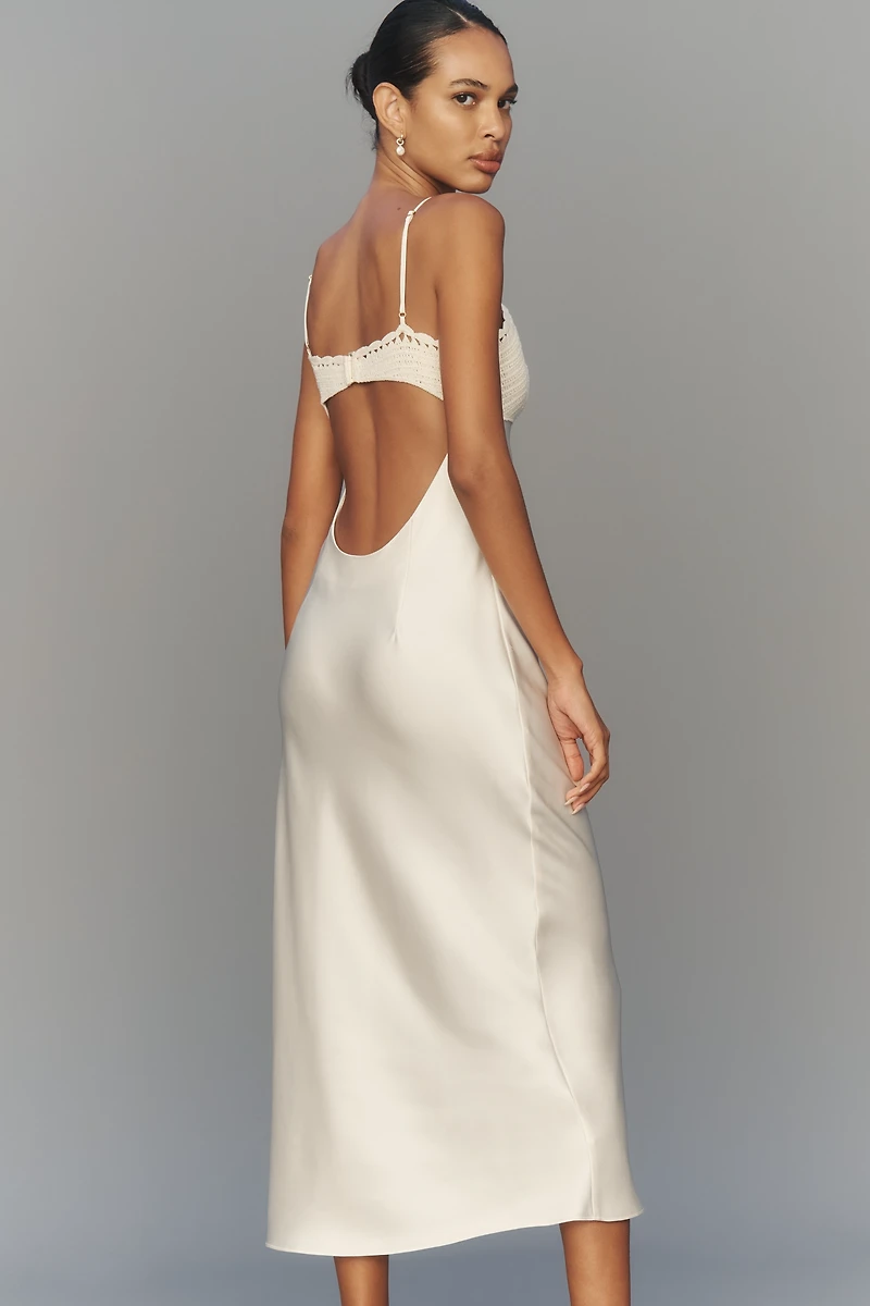 SER.O.YA Peony Sleeveless V-Neck Slip Midi Dress