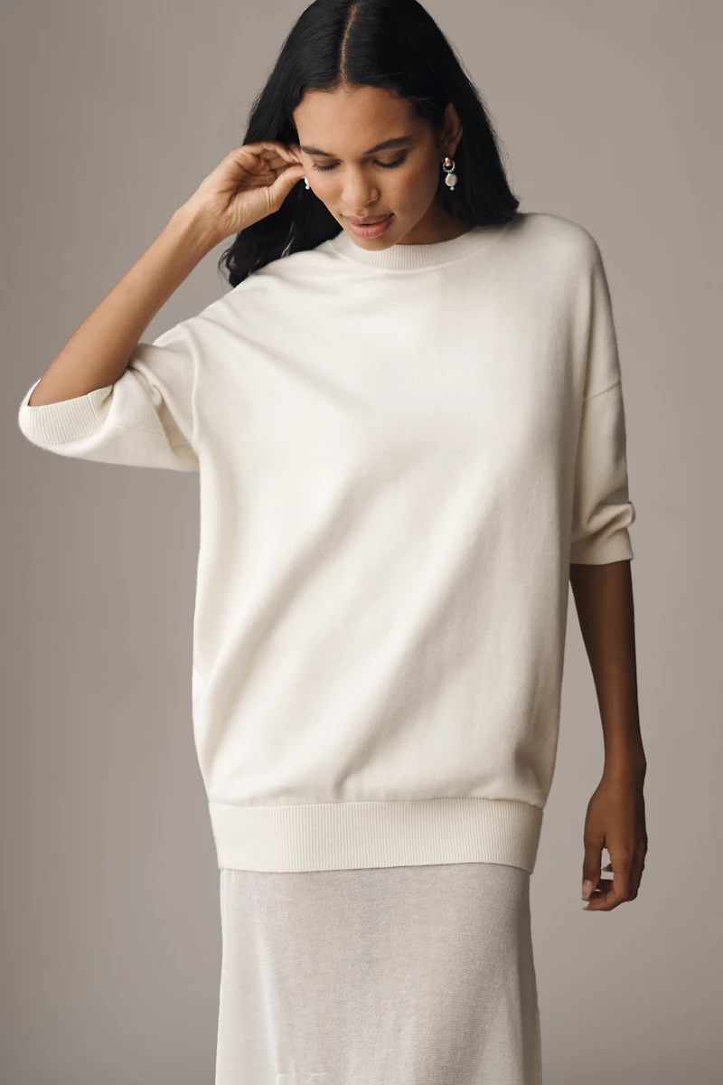 SER.O.YA Awen Twofer Sheer Sweater Dress