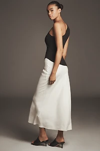 SOVERE Aura One-Shoulder Ruched Maxi Dress
