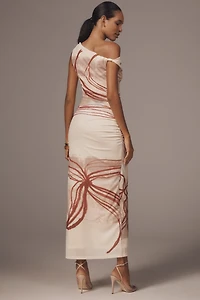 SOVERE Lore Off-Shoulder Slip Maxi Dress