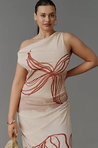 SOVERE Lore Off-Shoulder Slip Maxi Dress