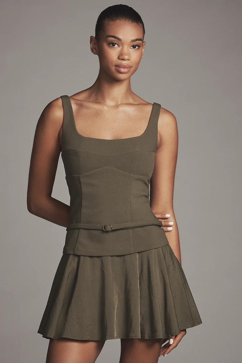 SOVERE Demi Sleeveless Scoop-Neck Mini Dress