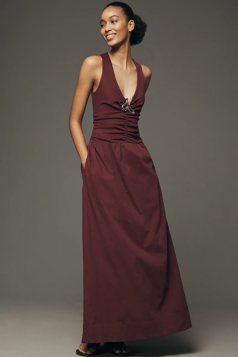 SOVERE Hari Halter Maxi Dress