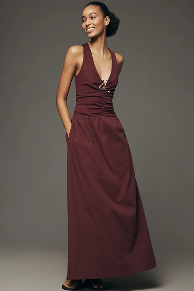 SOVERE Hari Halter Maxi Dress