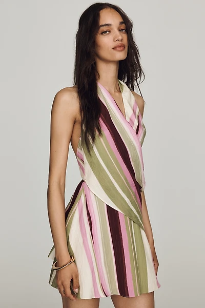 MON RENN Mirage Draped Mini Dress