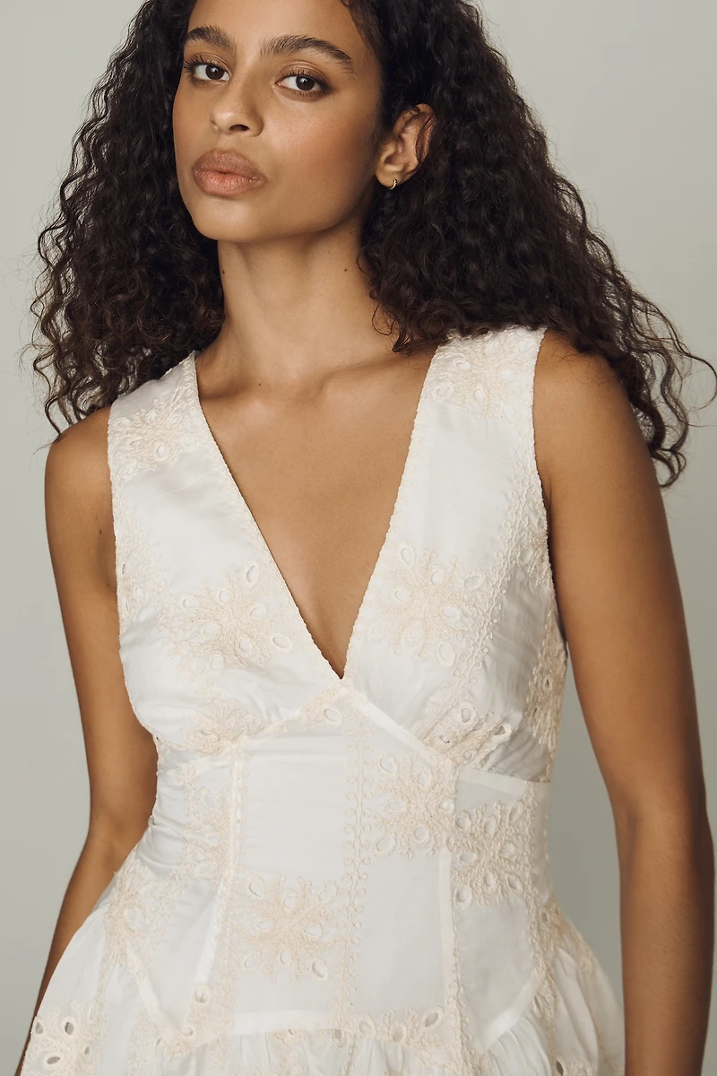 MON RENN Avery Eyelet Mini Dress