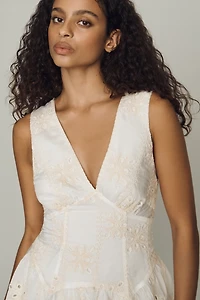 MON RENN Avery Eyelet Mini Dress