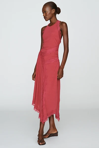 SOVERE Loni Asymmetric Midi Dress