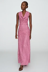 SOVERE Zuri Sleeveless Cowl Neck Maxi Dress