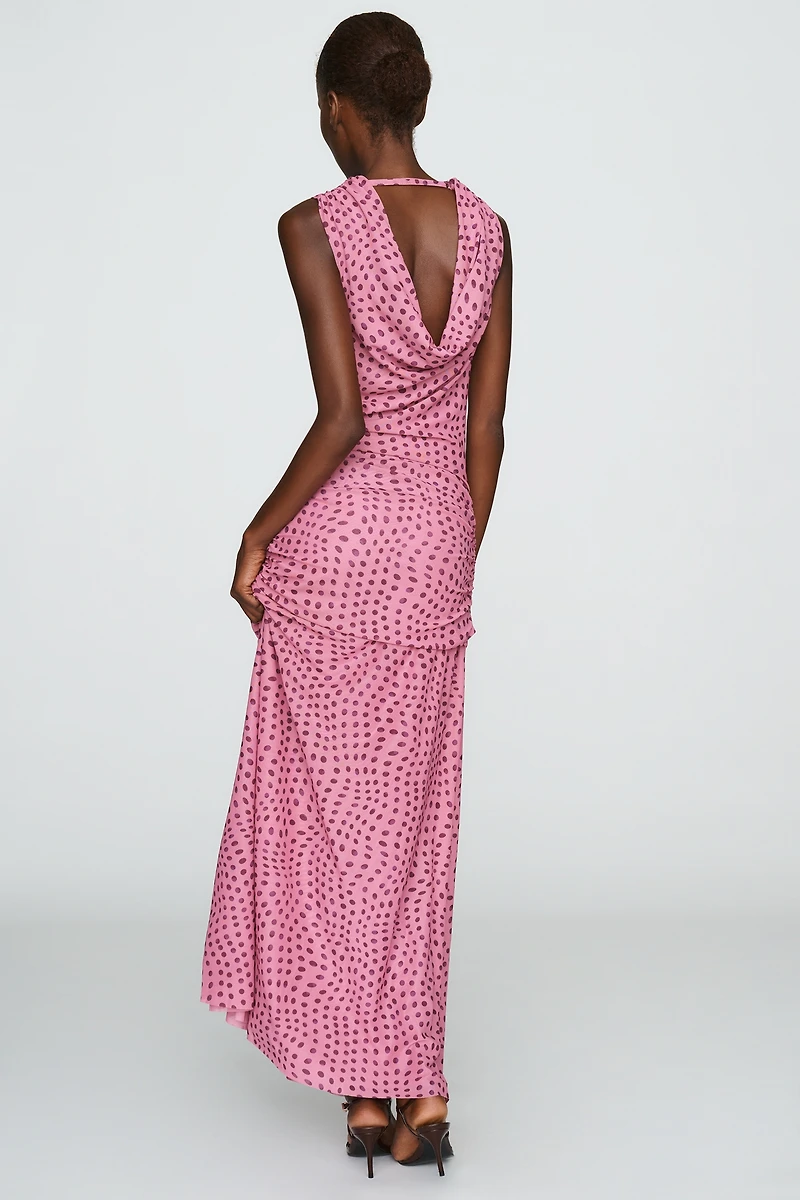 SOVERE Zuri Sleeveless Cowl Neck Maxi Dress
