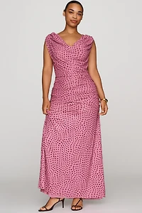 SOVERE Zuri Sleeveless Cowl Neck Maxi Dress