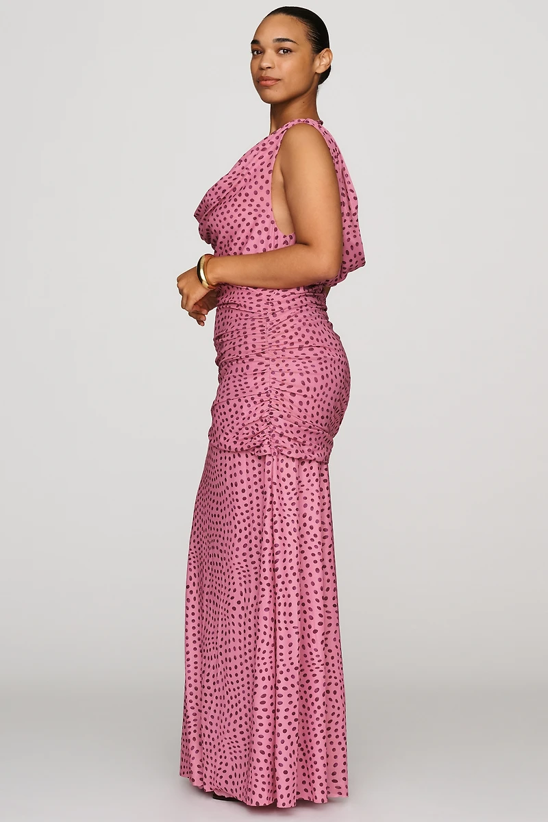 SOVERE Zuri Sleeveless Cowl Neck Maxi Dress
