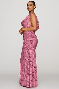 SOVERE Zuri Sleeveless Cowl Neck Maxi Dress