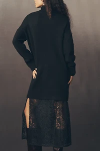 By Anthropologie Sweater Lace Twofer Midi Dress