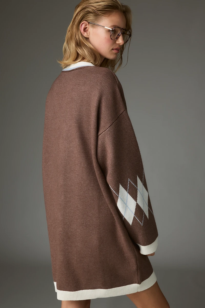 By Anthropologie V-Neck Cardigan Sweater Mini Dress