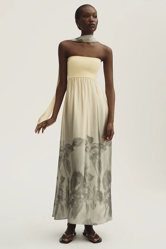 Mare Faux Leather Strapless Slim Midi Dress | The Summit