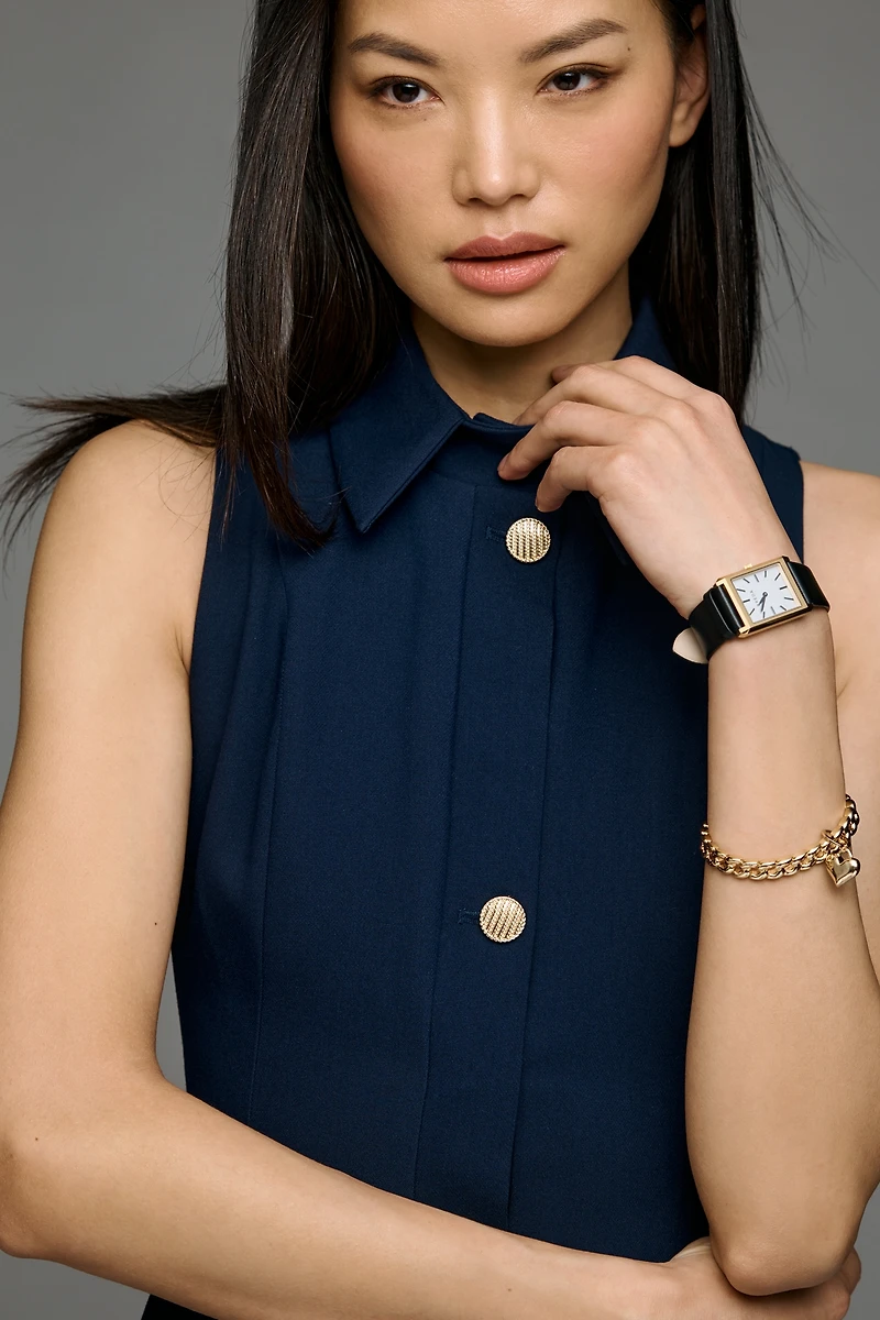 Maeve Button-Front Mini Dress