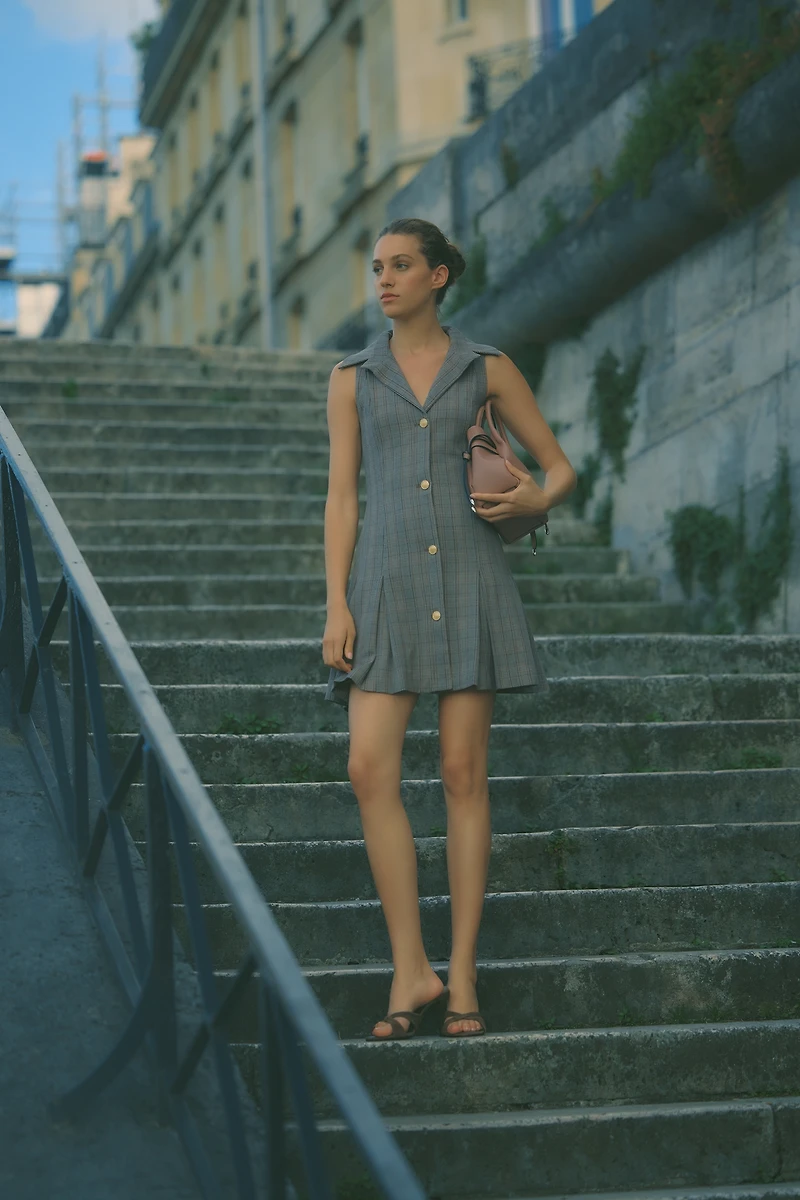 Maeve Button-Front Mini Dress
