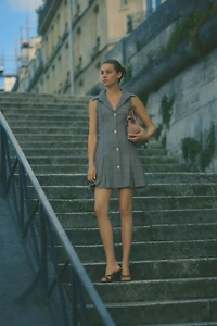 Maeve Button-Front Mini Dress