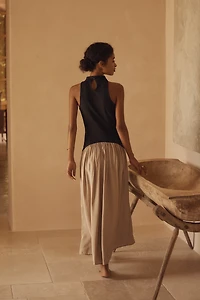 Maeve Twofer Drop-Waist Maxi Dress