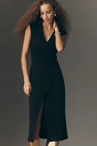 By Anthropologie Sleeveless Knit Hardware A-Line Midi Dress