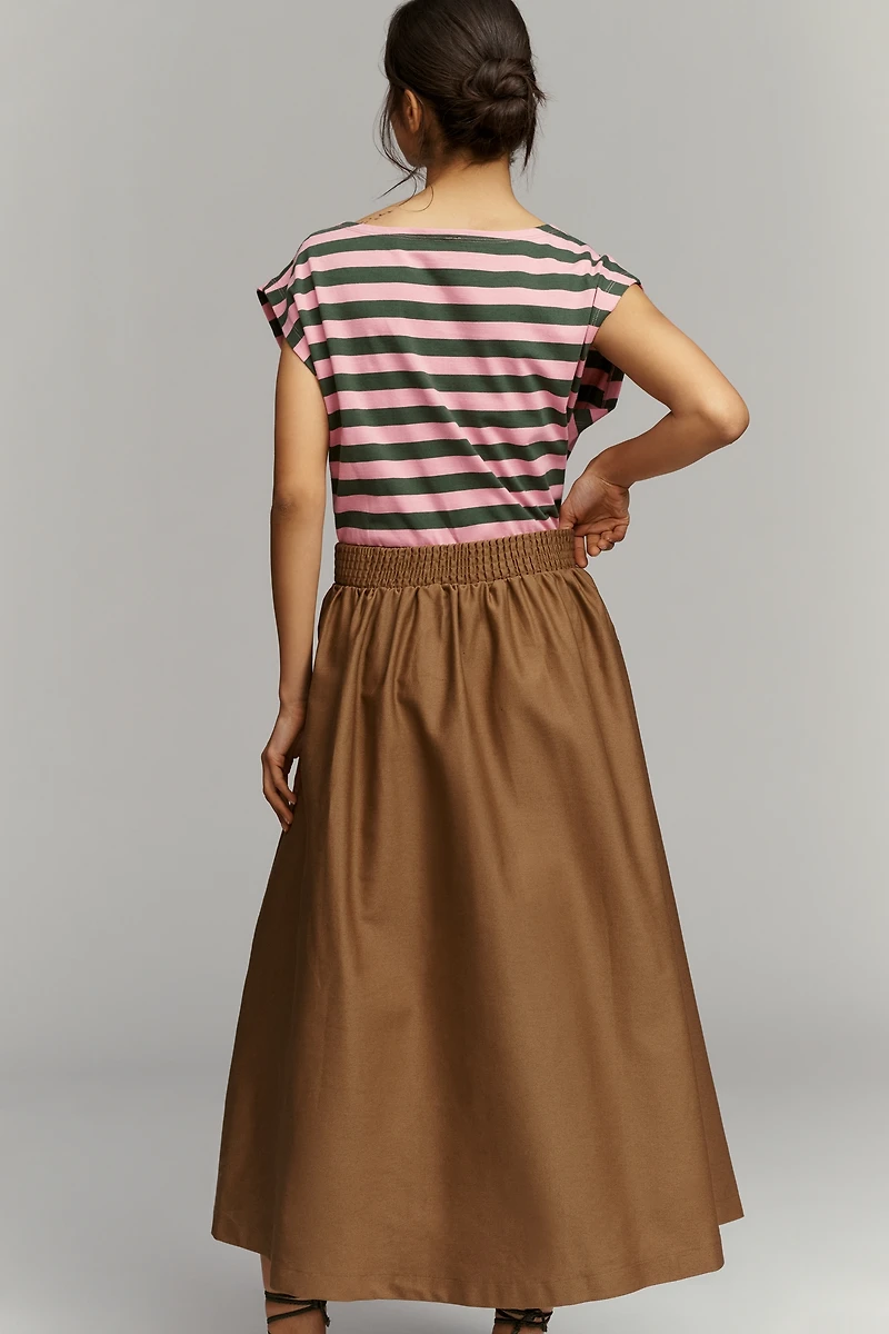 By Anthropologie Sleeveless Twofer A-Line Midi Dress