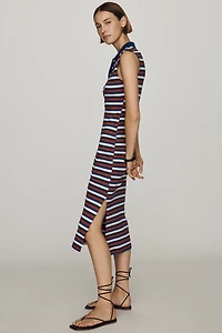 Maeve Sleeveless Knit Polo Midi Dress
