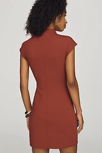 Pilcro Knit Mock-Neck Mini Dress