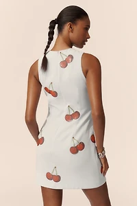 Helsi Zuri Sleeveless Rhinestone Cherries Sheath Mini Dress