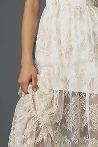 Helsi Corinne Puff-Sleeve Lace Maxi Dress