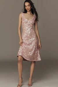 Helsi Isla Sequin Scoop-Neck Midi Dress