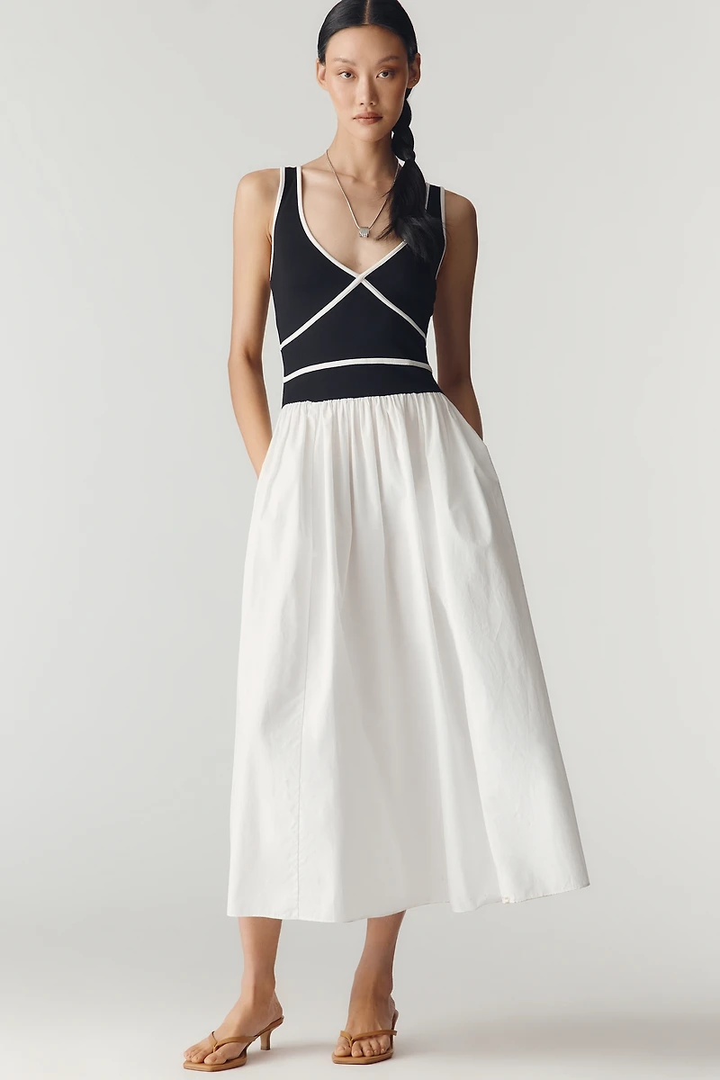 Nobody's Child Kayla V-Neck Midi Dress