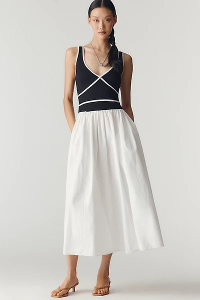 Nobody's Child Kayla V-Neck Midi Dress
