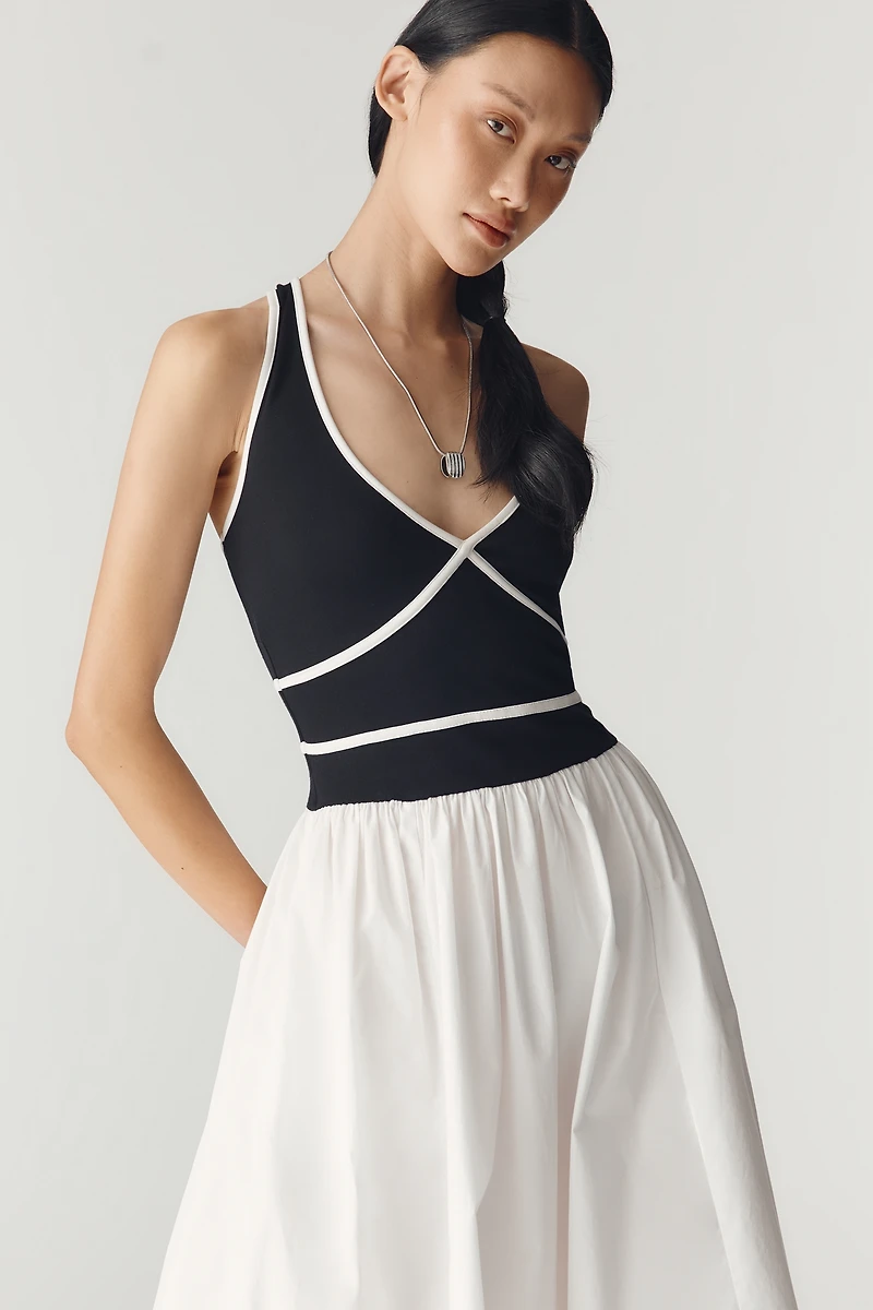 Nobody's Child Kayla V-Neck Midi Dress