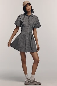 The Tobie Mini Shirt Dress by Exquise