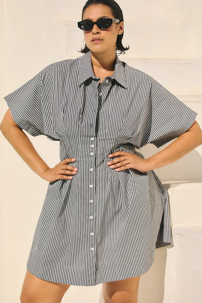 The Tobie Mini Shirt Dress by Exquise