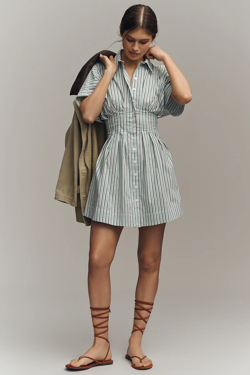 The Tobie Mini Shirt Dress by Exquise