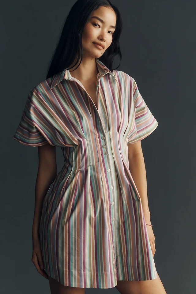 Exquise The Tobie Button-Front Pleated Shirt Dress by Exquise: Mini Eyelet Edition at Mall of America in Bloomington, MN Exquise The Tobie Button-Front Pleated Shirt Dress by Exquise: Mini Eyelet Edition at Mall of America in Bloomington, MN