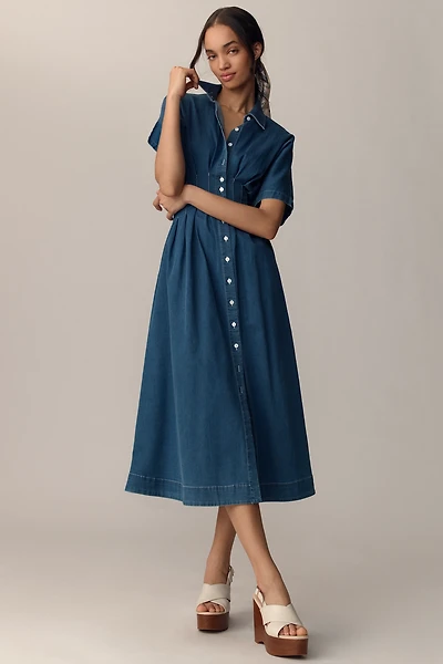 The Tobie Denim Shirt Dress by Exquise