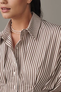 The @heynasreen Tobie Mini Shirt Dress by Exquise