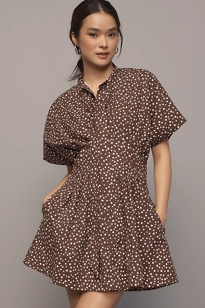 The Tobie Tie-Neck Shirt Dress by Exquise