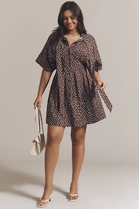 The Tobie Mini Shirt Dress by Exquise: Tie Neck Edition
