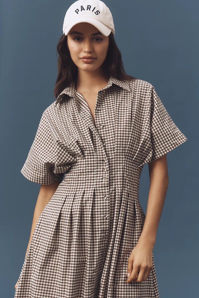 The Tobie Studded Shirt Dress by Exquise