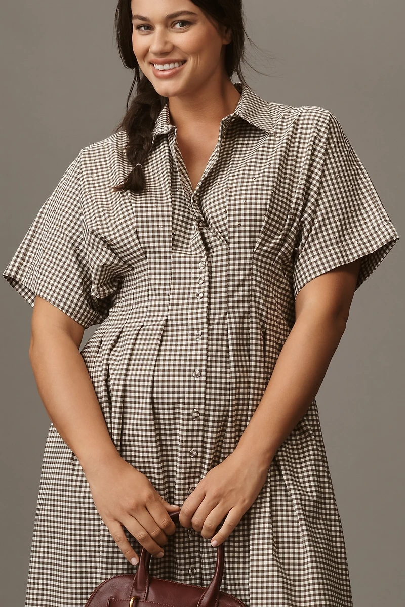 The Tobie Studded Shirt Dress by Exquise