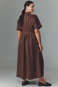 The Tobie Faux-Suede Shirt Dress by Exquise