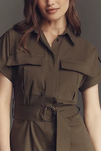 Exquise Utility Mini Shirt Dress