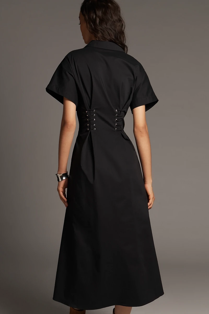 The Tobie Tie-Waist Shirt Dress by Exquise