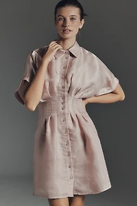 Tobie Organza Mini Shirt Dress by Exquise